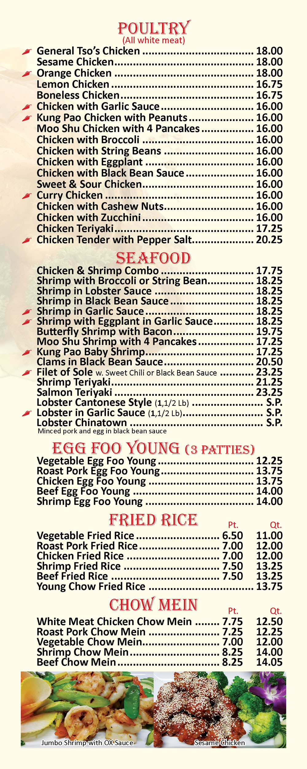 Jac Mao Menu